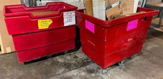 Lot of 2 BOMAC Carts Model BMC13, One Cracked