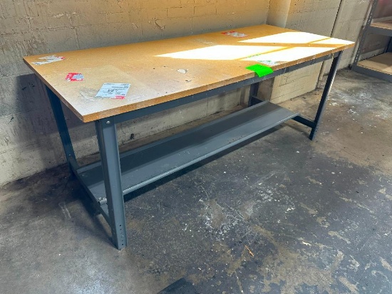 HD Work Table, Steel and Wood, 72in x 30in x 29in