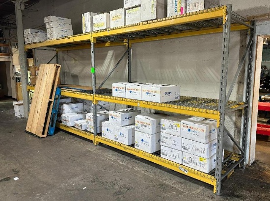 Pallet Rack Warehouse Shelving, 2-Sections, Total Width 21 Feet, 8 Feet High, 42in Deep