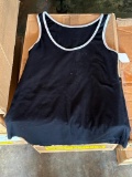 2 Boxes of T-Shirt Blanks, 32-S, 21-M LADIES SPORTY TANK, BLACK W WHITE TRIM #8414