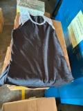 2 Boxes of T-Shirt Blanks, 72-M, 44-S, DISTRESSED BLACK, WHITE TRIM, SLEEVELESS