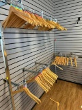Large Selection of Wooden Hangers w/ Slat-Wall Brackets (Slat Wall Not Included)