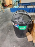 Trash Can w/ Several Lids and Hanging Torso Retail Displays
