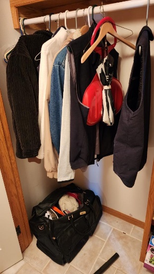 Coats In The Closet & Hat, Gloves In Bag