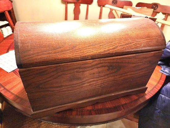 Wooden Chest With Tray
