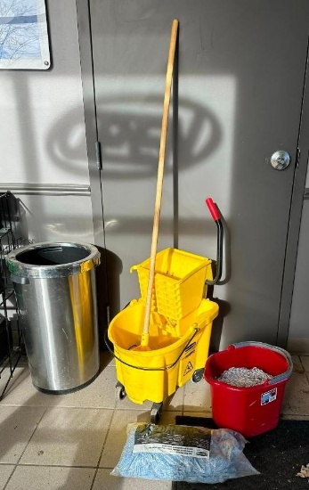 Mop Bucket, New Mop Heads, Cleaning Bucket, Trash Can