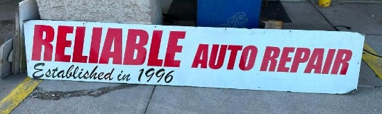 Large Reliable Auto Repair Sign, Metal