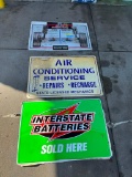 3 Signs, AC Service, Interstate Batteries, BIG A Sensatrac Shocks & Struts