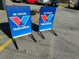 Two Valvoline Sprint Frame Signs, Buyer Can Replace Signs