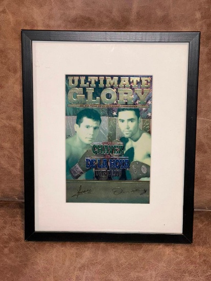 Ultimate Glory - Framed & Matted Limited Edition Artwork Julio Cesar Chavez vs Oscar De La Hoya