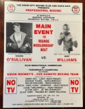 Original Onsite Poster Cus Damato Boxing Team, Cus's KO's 8 Fight Pro Card, Kevin Rooney 24in x 18in