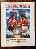 Scarce Sugar Ray Leonard vs Thomas Hearns c. 1981 Souvenir Poster