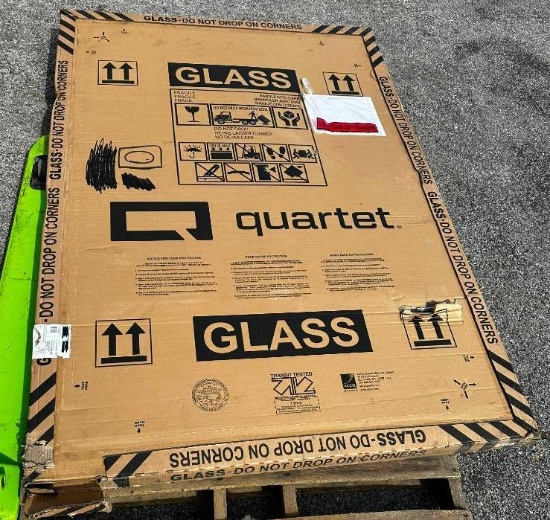 Quartet G7248B-A 6ft x 4ft Glass Black - Glass Board, InvisaMount Magnetic Glass Dry-Erase Board