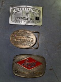 Lot of 3 Belt Buckles, Ruan Leasing, Liquid Carbonic Corp.