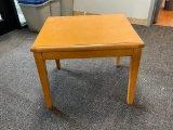 Blonde Wood End Table/Side Table, Approx. 24in x 21in x 18in H by AGI, Flex