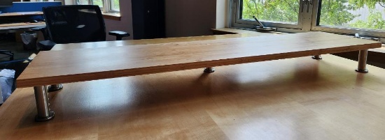 Wood Modern Style Table-Top/Countertop Riser, 42in x 10-1/2in x 4-1/2in