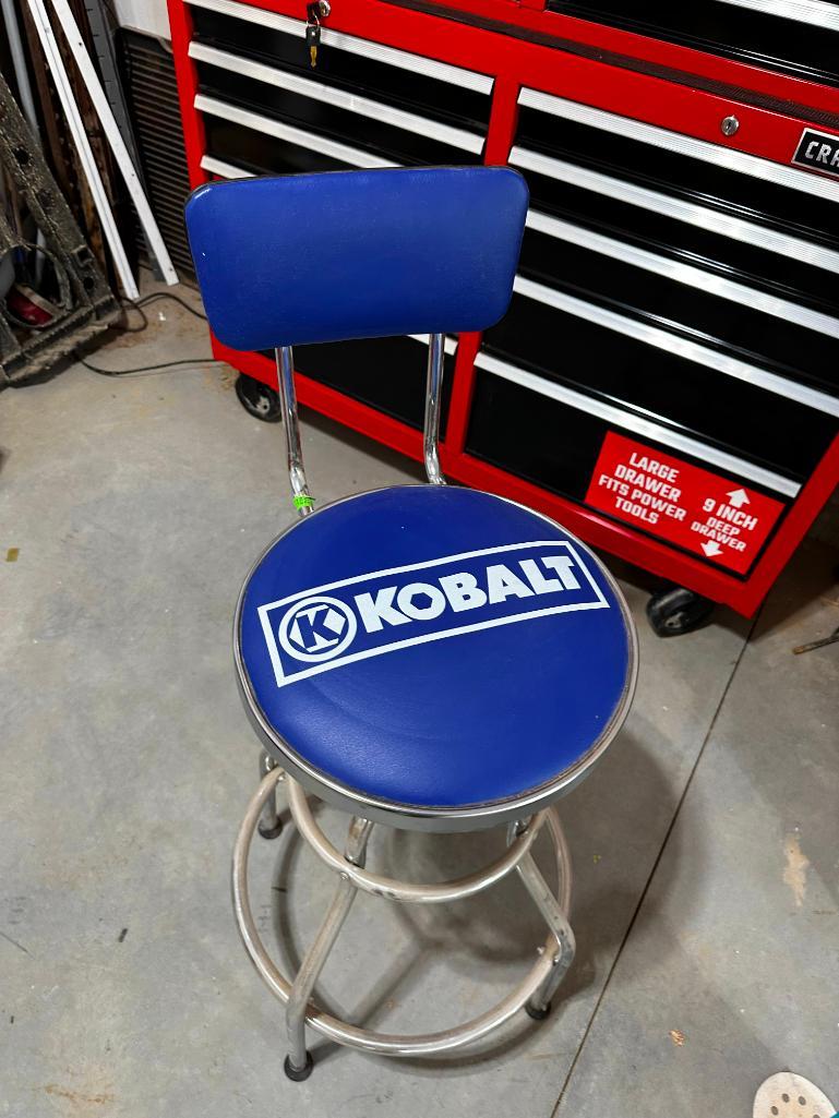 KOBALT Swivel Adjustable Height Shop Stool Proxibid