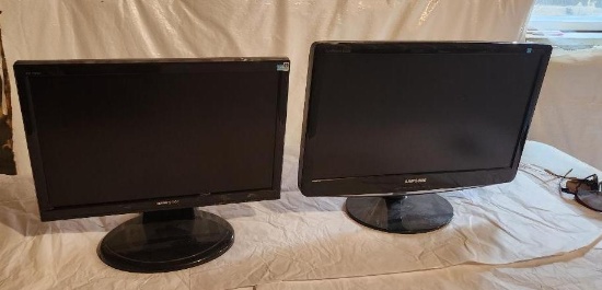 Two Computer Monitors