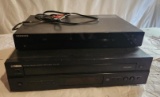 Samsung DVD Player, Yamaha CD Player