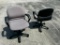 TWO SteelCase Office Chairs, Adjustable Height, w/ Arms & Mobile Base, 1 Bid for All