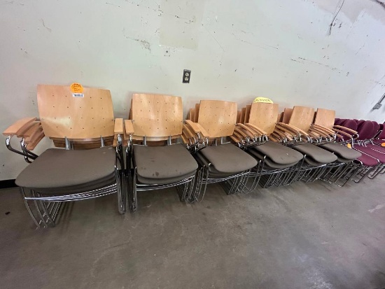 (27) Source Padded Wooden Chairs