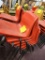(6) Red Plastic Seat Metal Leg Chairs 17