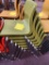 (6) Green Plastic Seat Metal Leg Student Chairs 15