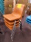 (4) Orange Plastic Scoop Seat Chairs 17