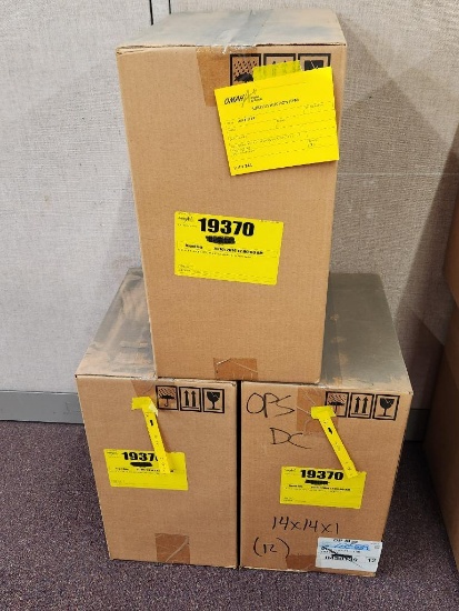 (3) Boxes of Air Filters, Pleated Merv 8, 14" x 14" x 1", 12 Each