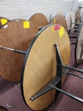 Woodgrain Top Round Table w/ Metal Legs 48