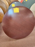 Dark Gray Wood Round Conference Table w/ Meta Round Pedestal Leg 42