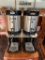 Lot of 2 FETCO 4L / 1 Gallon No. 99025 Thermal Dispenser w/ Stands, Twin Units Holds 2 Dispensers