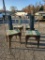 Lot of 12 Rustic Metal and Wood Farmhouse Dining Chairs