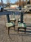 Lot of 12 Rustic Metal and Wood Farmhouse Dining Chairs