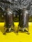 Lot of 2 Tomlinson Ornate Stainless Steel or Plate Silver Drink / Coffee Urns w/ Stands