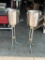 Lot of 2 Stainless Steel Champagne or Bottle Service Buckets w/ Stands