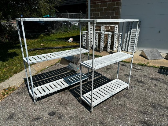 NSF Restaurant Shelving Units, 63in H, 14in D, 56in/48in W