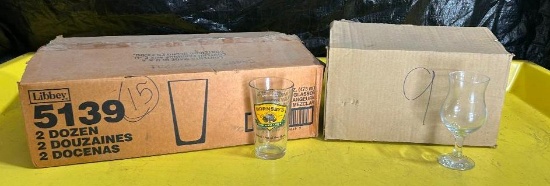 Lot of 15 - Hornsby's Pint Glasses Libbey 5139 and 9 Tulip Glasses