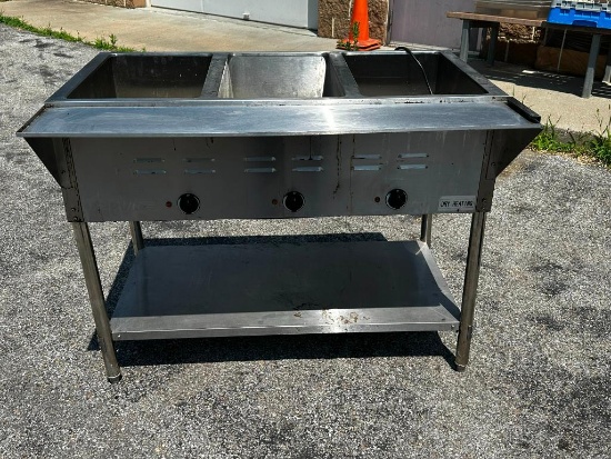 SERVIT 3 Pan Open Well Electric Steam Table No. 423EST3WE