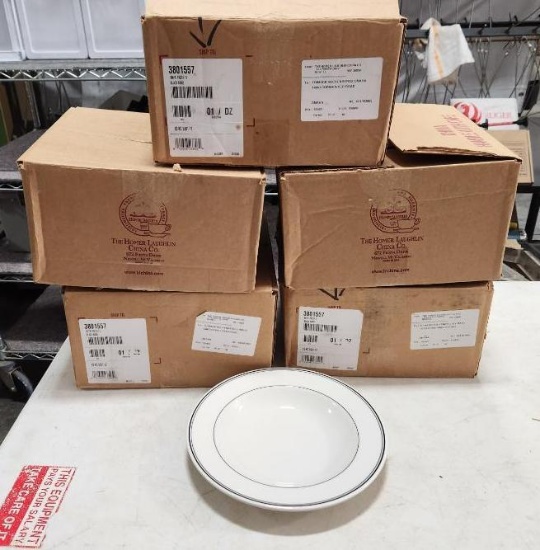 5 Cases of 12 (60 Count) Homer Laughlin 10-1/2in China Plates w/ Black Band