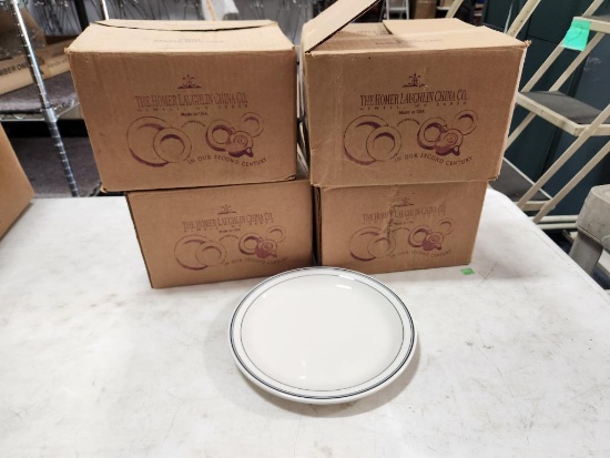 5 Cases of 12 (60 Count) Homer Laughlin 10-1/2in China Plates w/ Black Band