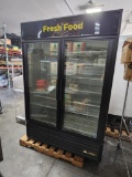 TRUE GDM-49 Refrigerated Two-Section Glass Door Merchandiser