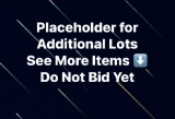 More Lots Coming Soon, Placeholder, DO NOT BID YET