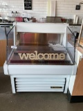 TRUE Model THAC-36 - 36in Horizontal Open Air Grab 'n Go Cooler w/ 3-Levels, White, 115v w/ Manual