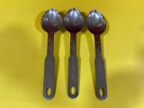 Lot of 3, Vollrath 1/8 Cup Measuring Spoons 18/8 No. 47055