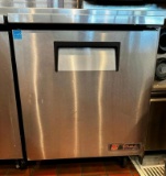 TRUE TUC-27F Worktop Commercial Undercounter Freezer on Mobile Base, Single Door, 115v