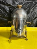 Tomlinson Ornate Stainless Steel or Plate Silver Drink / Coffee Urn w/ Stand