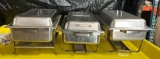 Lot of 3 Full-Size Chafing Pans w/ Lids & Racks