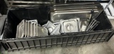 Misc. 1/6 Size Steam Pans w/ a lot of Lids, and Fry Scoop