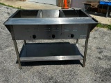 SERVIT 3 Pan Open Well Electric Steam Table No. 423EST3WE